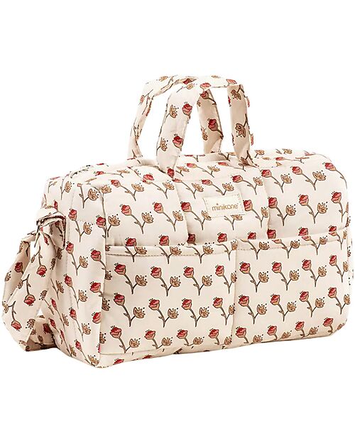 Minikane Changing Bag - Flowers - Oeko-Tex Cotton - for Minikane Doll 34cm and Babies 28cm Dolls Accessories