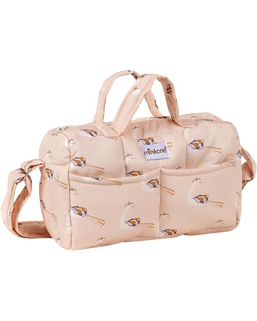 Minikane Changing Bag - Peacocks Roses - Oeko-Tex Cotton - for Minikane Doll 34cm and Babies 28cm Dolls Accessories