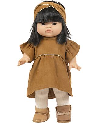 Minikane Daisy Dress and Headband - Milleraies Havana - For Minikane Gordis doll 34 and 37cm Dolls Accessories
