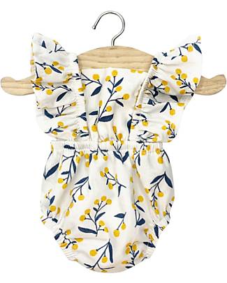 Minikane Lou Rétro Romper - Mimosa - Oeko-tex Cotton - for Minikane Doll 34cm Dolls Accessories