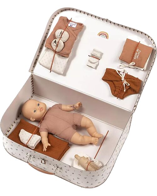 Minikane Mae Doll - My Suitcase Birth Kit - 10 Pieces Dolls
