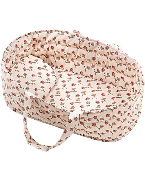 Minikane Portable Cradle - Flowers - Oeko-Tex Cotton - for Minikane Doll 34cm Dolls Accessories
