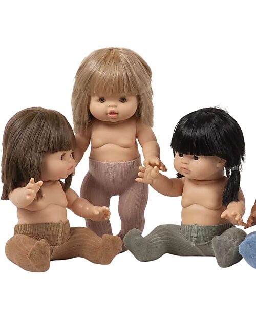 Minikane Set of 2 Tights for Dolls - Pink Lychee and Lagoon - Cotton Dolls Accessories