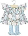 Minikane Set with Mazarine Future Top and Chloé Footless Ruffles Tights - Ice Blue - Cotton - for Dolls Dolls Accessories