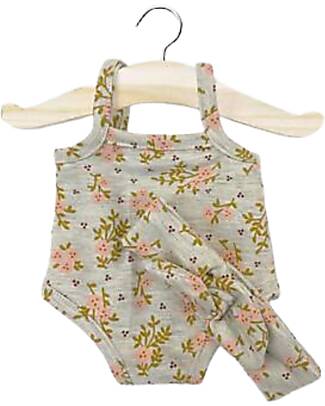 Minikane Sleeveless Body and Headband - Flowers - Oeko-Tex Cotton - for Minikane Doll 34 and 37cm Dolls Accessories