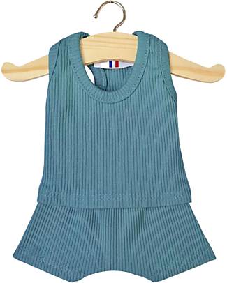 Minikane Top and Boxer - Peacock - Oeko-Tex Cotton - for Minikane Doll 34cm Dolls Accessories