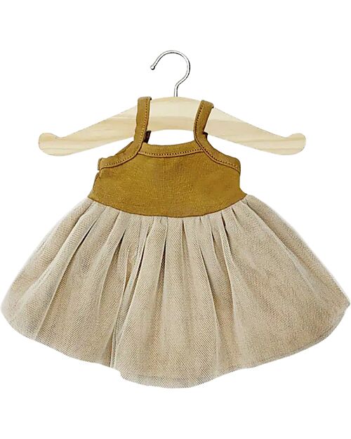 Minikane Tutu Rosella – Havana and Honey Jersey Dress with Tulle for Gordis Dolls Dolls Accessories