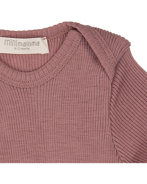 Minimalisma Alaska Long-Sleeved Bodysuit - Winter Blush - 100% Merino Wool Long Sleeves Bodies