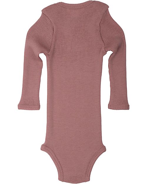 Minimalisma Alaska Long-Sleeved Bodysuit - Winter Blush - 100% Merino Wool Long Sleeves Bodies