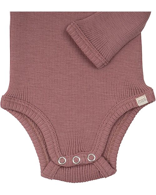 Minimalisma Alaska Long-Sleeved Bodysuit - Winter Blush - 100% Merino Wool Long Sleeves Bodies
