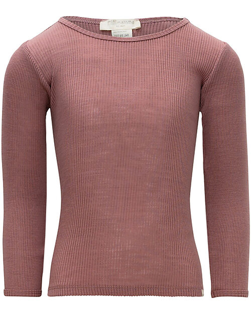 Minimalisma Atlantic Blouse - Winter Blush - 100% Merino Wool Long Sleeves Tops