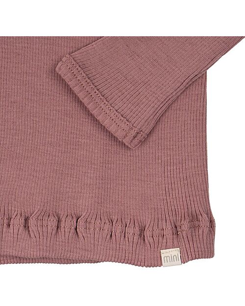 Minimalisma Atlantic Blouse - Winter Blush - 100% Merino Wool Long Sleeves Tops