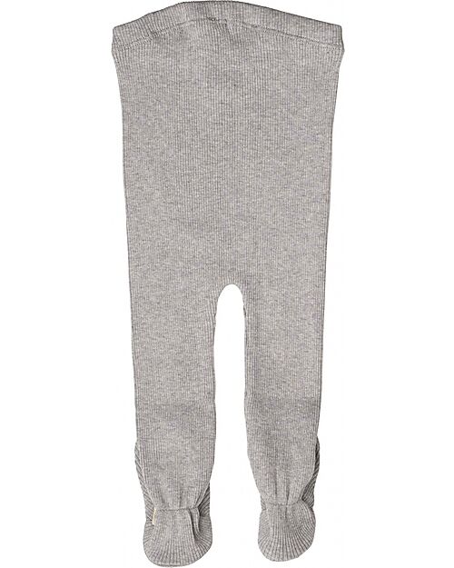 Minimalisma Bamse Leggings with feet - Grey Melange Leggings