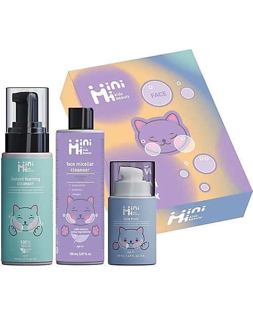 MiniMi Face Box - 3 Essential Products - Gift Set - 7+ Years Face Creams