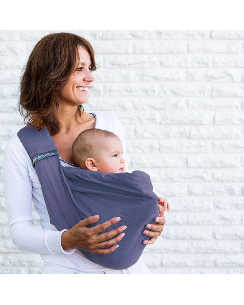 Minimonkey Baby Sling 4 in 1 - 100% Organic Cotton - Country Blue Baby Slings