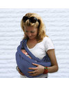 Minimonkey Baby Sling 4 in 1 - 100% Organic Cotton - Country Blue Baby Slings