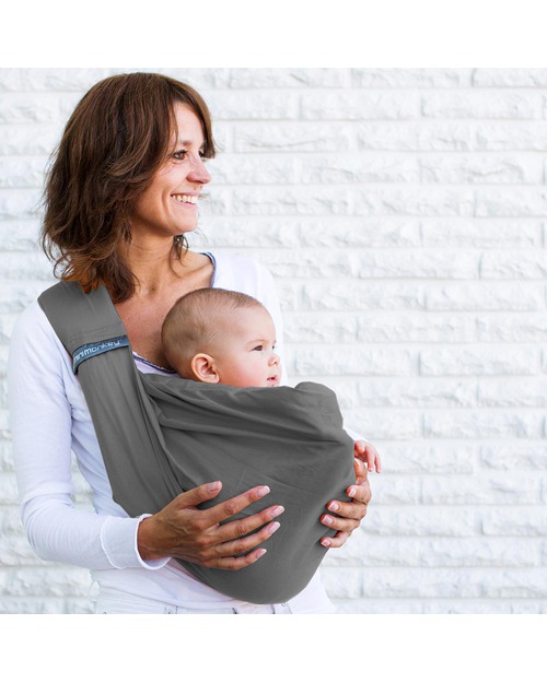 Minimonkey Baby Sling 4 in 1 - Grey - 100% Cotton Baby Slings