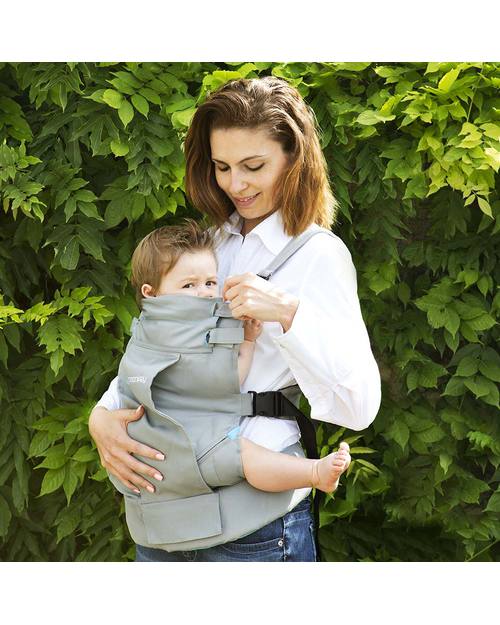 Minimonkey Dynamic Ergonomic Baby Carrier - Grey/Turquoise - 4 in 1 Carrier - Water Resistant Baby Carriers