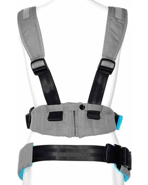 Minimonkey Dynamic Ergonomic Baby Carrier - Grey/Turquoise - 4 in 1 Carrier - Water Resistant Baby Carriers