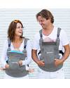 Minimonkey Dynamic Ergonomic Baby Carrier - Grey/Turquoise - 4 in 1 Carrier - Water Resistant Baby Carriers