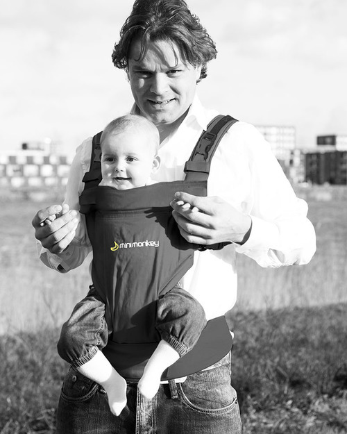 Minimonkey Ergonomic Baby Carrier - Grey - 4 in 1 Carrier (from birth, light and no backache!) Baby Carriers