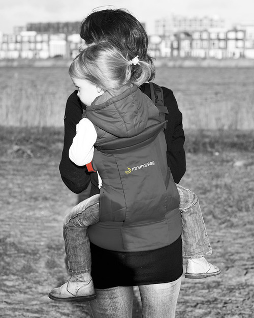 Minimonkey Ergonomic Baby Carrier - Grey - 4 in 1 Carrier (from birth, light and no backache!) Baby Carriers