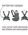 Minimonkey Ergonomic Baby Carrier - Grey - 4 in 1 Carrier (from birth, light and no backache!) Baby Carriers