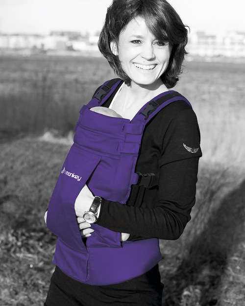 Minimonkey Ergonomic Baby Carrier - Purple - 4 in 1 Carrier (from birth, light and no backache!) Baby Carriers