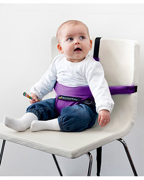 Minimonkey Minichair - Purple - Lightweight, Compact & Portable Travel Feeding Chairs