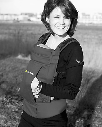 Minimonkey OUTLET - Ergonomic Baby Carrier - Grey - 4 in 1 Carrier (from birth, light and no backache!) Baby Carriers