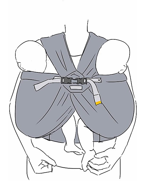 Minimonkey Twin Baby Carrier, Grey - Ergonomic and easy to wear Baby Carriers