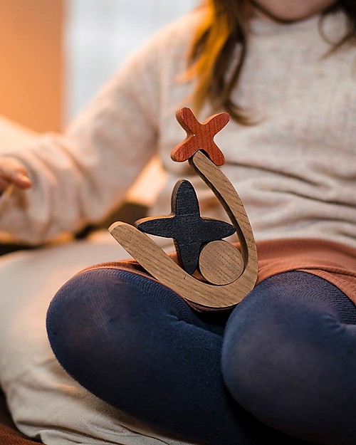 MinMin Copenhagen Abstract Art Building Blocks - Montessori Game - 100% Wood Wooden Blocks and Construction Sets