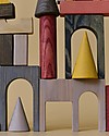 MinMin Copenhagen Architectural Blocks - Montessori Game - set of 25 pieces - 100% Wood Wooden Blocks and Construction Sets