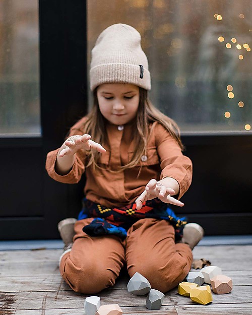 MinMin Copenhagen Balancing Stones - Montessori Game - Pastel 100% Wood Montessori Toys