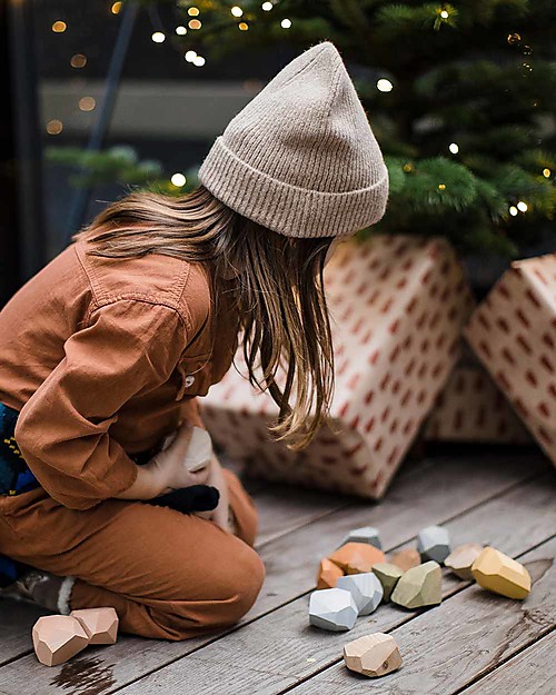 MinMin Copenhagen Balancing Stones - Montessori Game - Pastel 100% Wood Montessori Toys