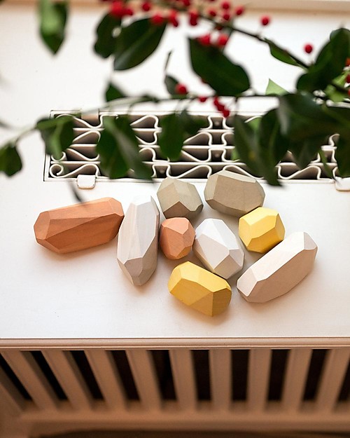 MinMin Copenhagen Balancing Stones - Montessori Game - Pastel 100% Wood Montessori Toys