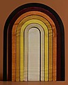 MinMin Copenhagen Big Rainbow Tunnel - Montessori Game - Earthy - 100% Wood Montessori Toys