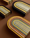 MinMin Copenhagen Mini Rainbow Tunnel - Montessori Game - Earthy - 100% Wood Montessori Toys