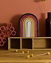 MinMin Copenhagen Mini Rainbow Tunnel - Montessori Game - Earthy - 100% Wood Montessori Toys