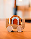 MinMin Copenhagen Rainbow Car - Montessori Game - 100% Wood Wooden Toy Cars, Trains & Trucks