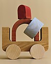 MinMin Copenhagen Rainbow Car - Montessori Game - 100% Wood Wooden Toy Cars, Trains & Trucks