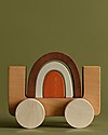 MinMin Copenhagen Rainbow Car - Montessori Game - 100% Wood Wooden Toy Cars, Trains & Trucks