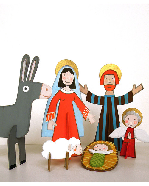 Mitik Christmas Nativity Creche - Recycled Cardboard Art & Craft Kits
