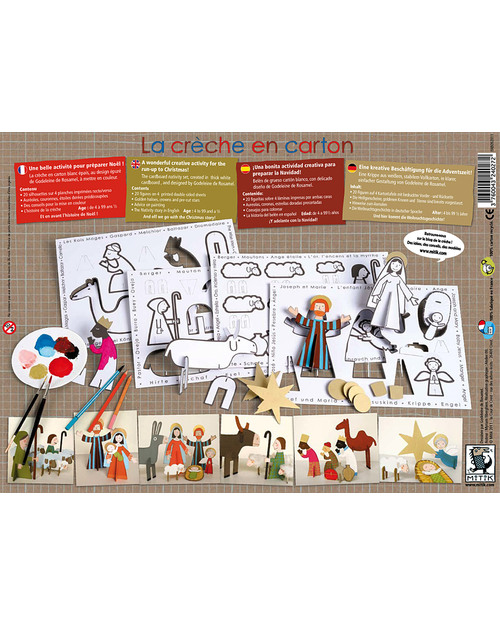 Mitik Christmas Nativity Creche - Recycled Cardboard Art & Craft Kits