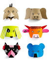 Mitik Maskanimo Animal Masks Set - Recycled Cardboard Dressing Up & Role Play