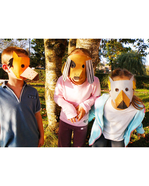 Mitik Maskanimo Animal Masks Set - Recycled Cardboard Dressing Up & Role Play