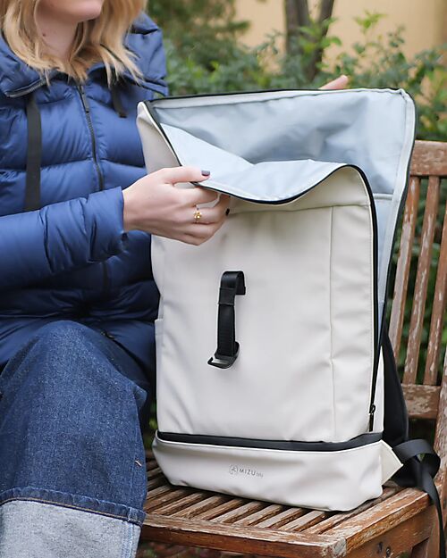 Mizu Baby Horei Thermal Backpack - Talc - Changing Mat Included Changing Backpack