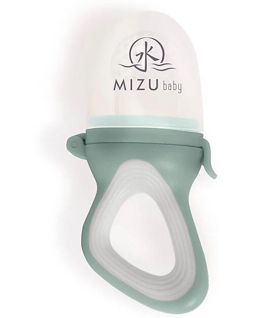 Mizu Baby Kaori Fruit Feeder - Aqua Green - Silicone - With Safety Lock and Ergonomic Handle Snack Boxes
