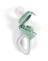 Mizu Baby Kaori Fruit Feeder - Aqua Green - Silicone - With Safety Lock and Ergonomic Handle Snack Boxes