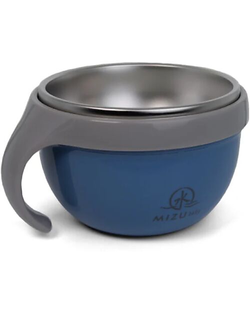 Mizu Baby Taiki Thermal Plate - Blue - Airtight Closure with Handle - Base Convertible into a Second Bowl Thermal Containers